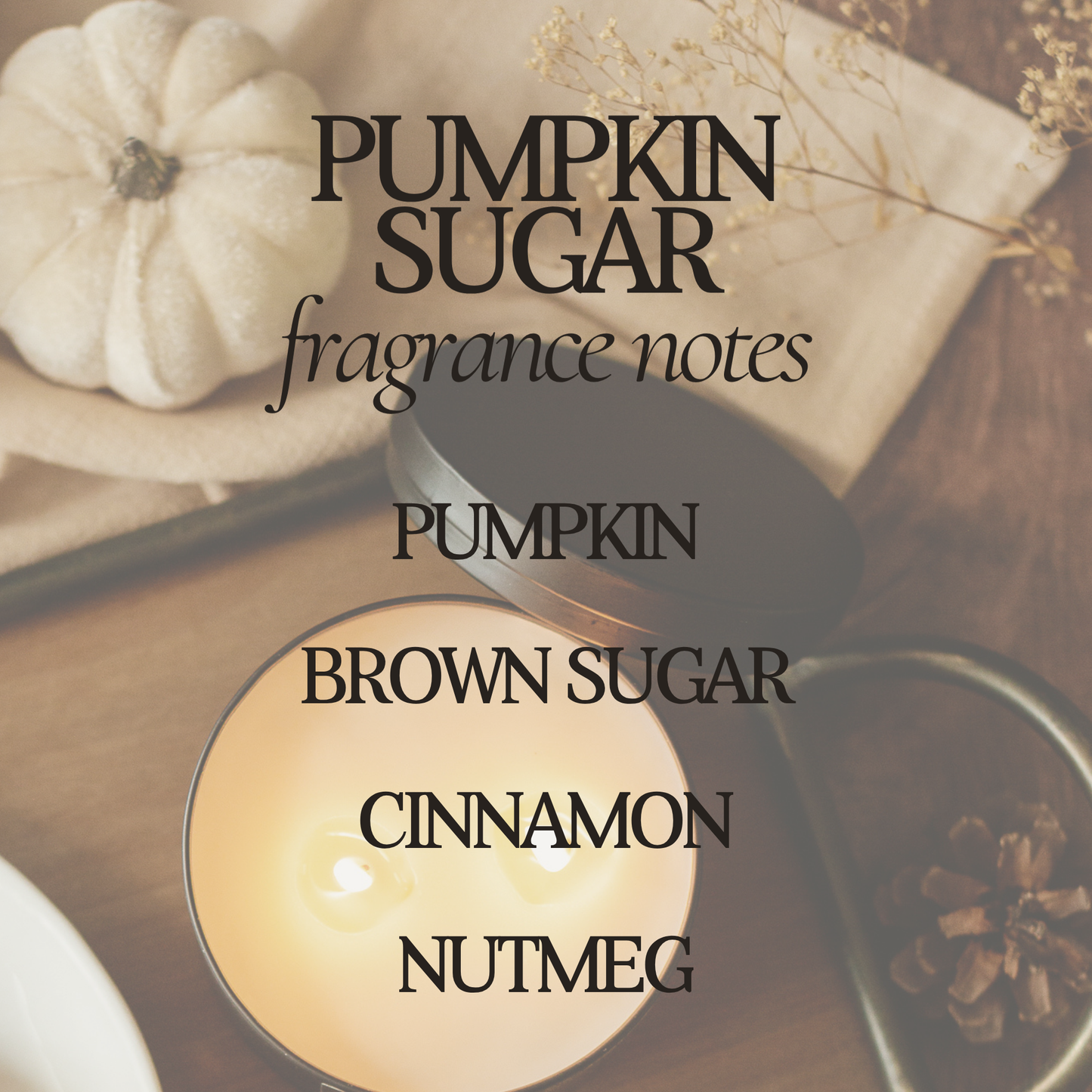 Pumpkin Sugar 9 oz Soy Candle - Fall Home Decor & Gifts