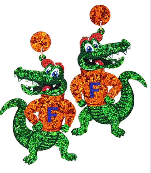 Florida | Gator Glitter Earrings