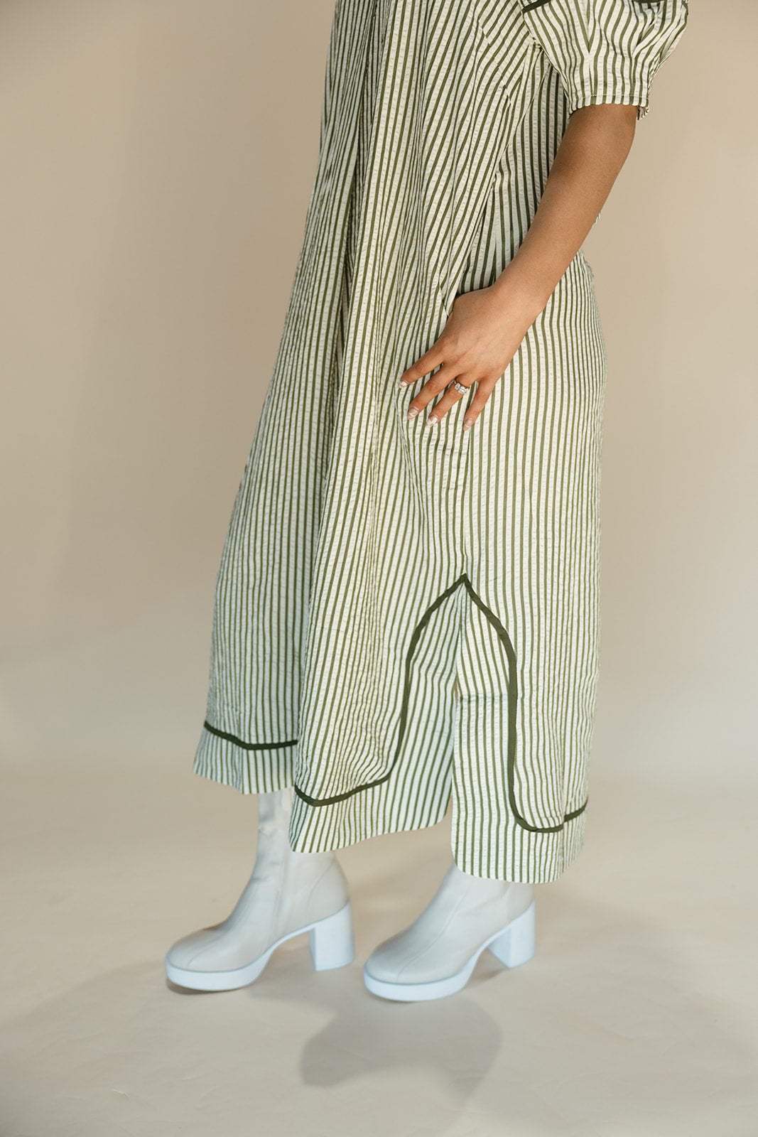 Olive Striped Maxi