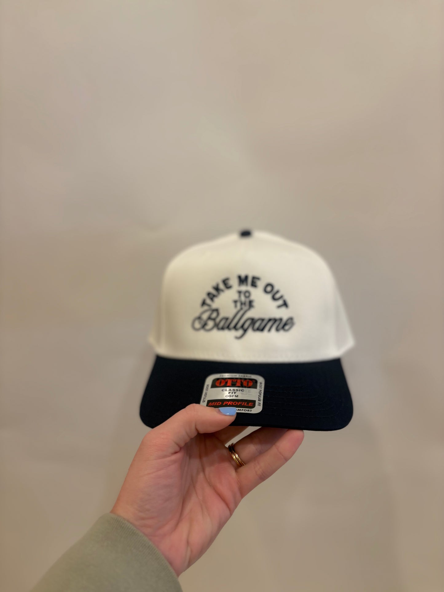 Take Me Out To The Ballgame-Baseball Striped Hat