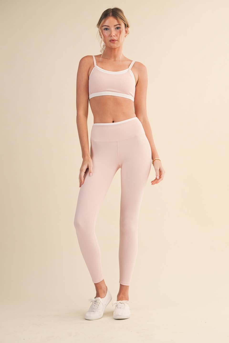 Pink Layered Sports Bra