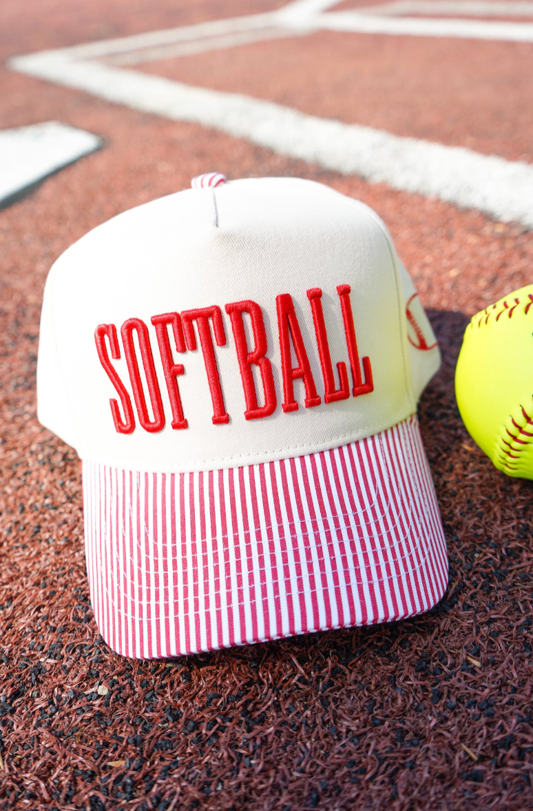 Softball - Striped Trucker Hat