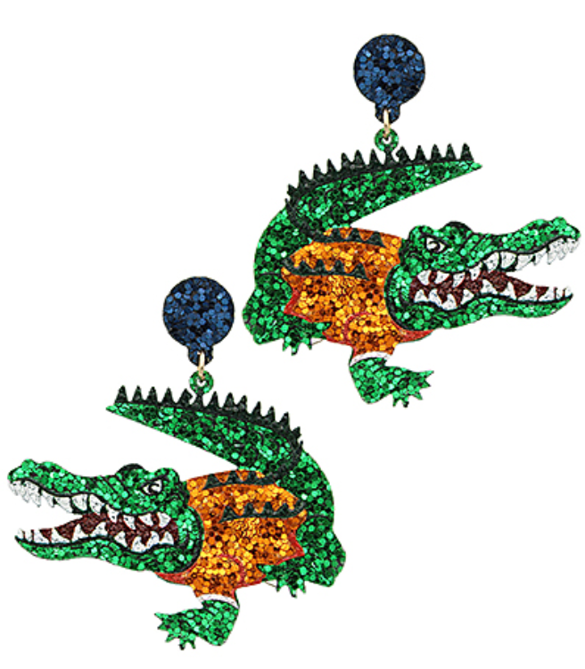 Florida | Gator Glitter Earrings
