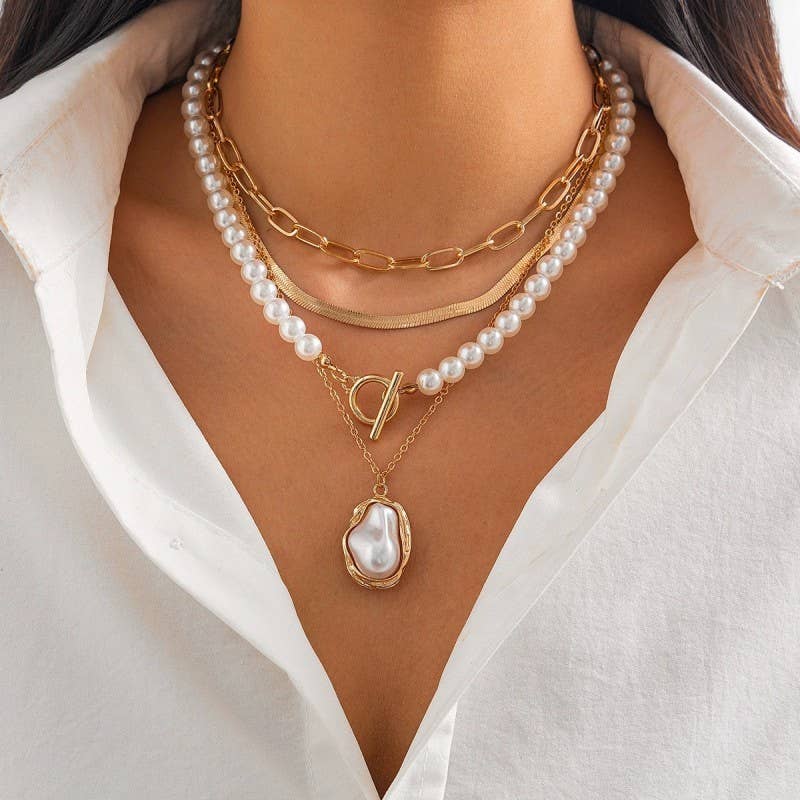 Pearl chain necklace