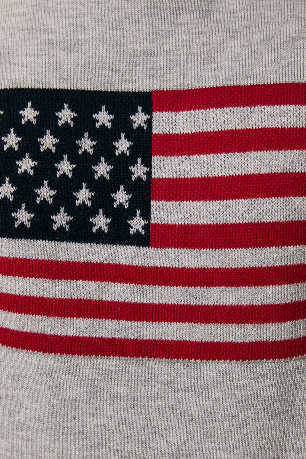Drop Shoulder Mock Neck "USA Flag" Graphic Sweater