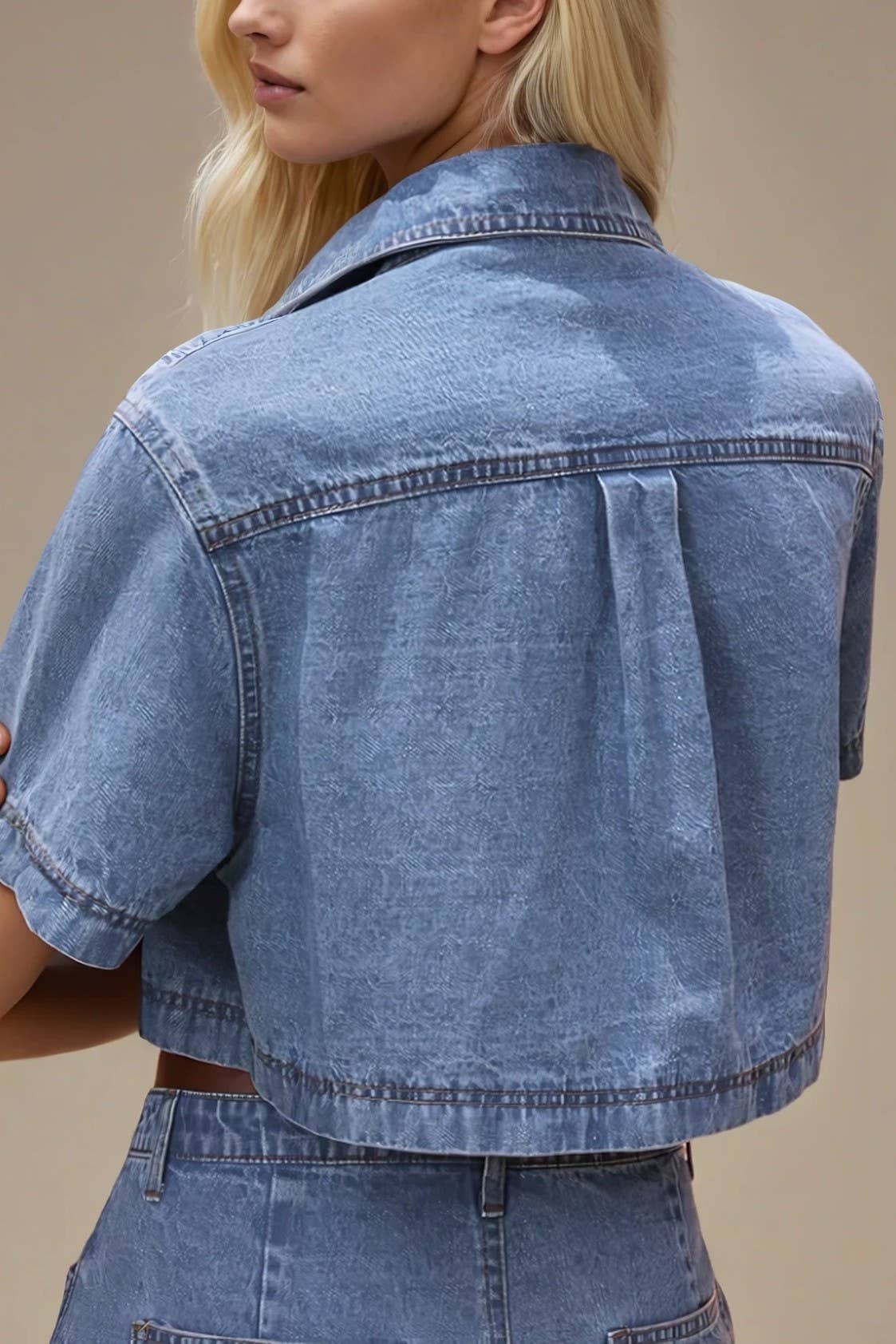 Denim Cropped Top