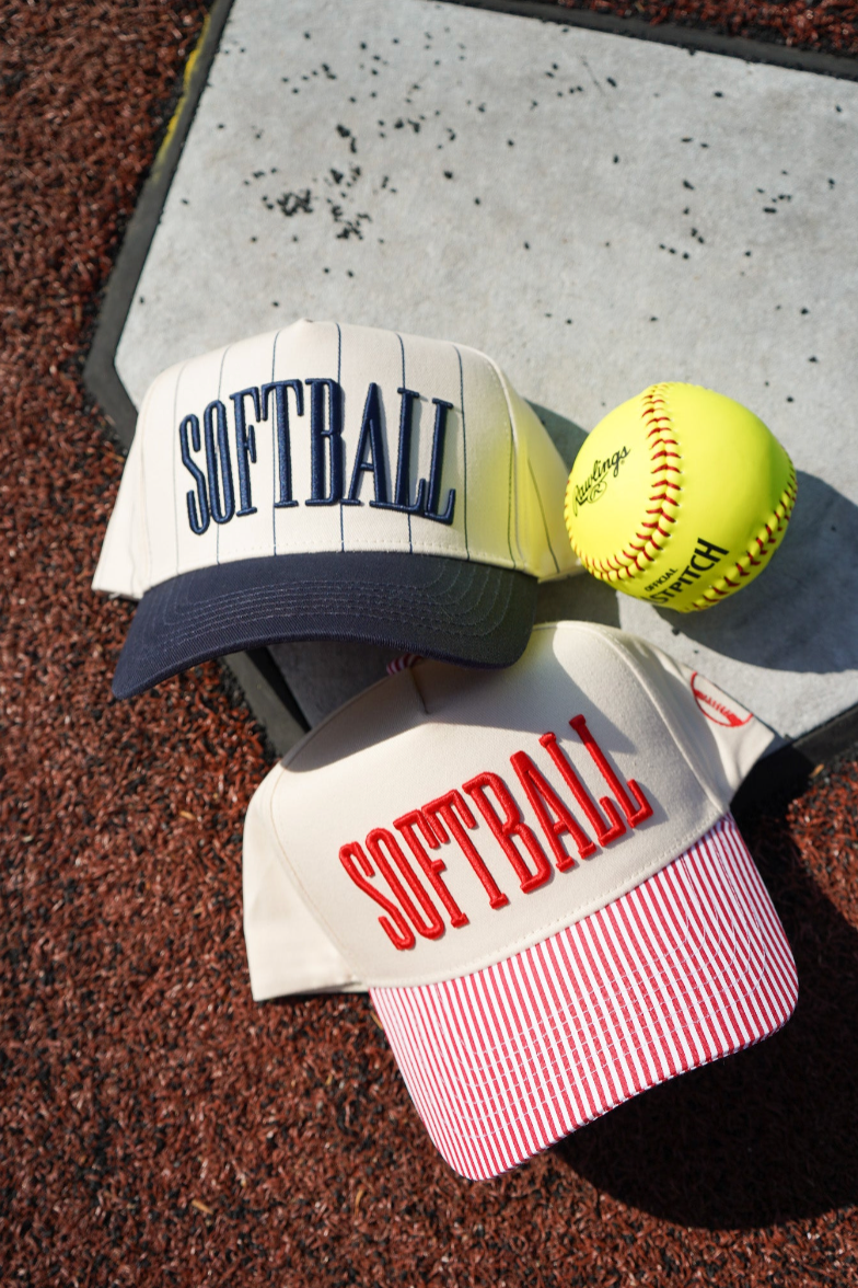 Softball - Striped Trucker Hat