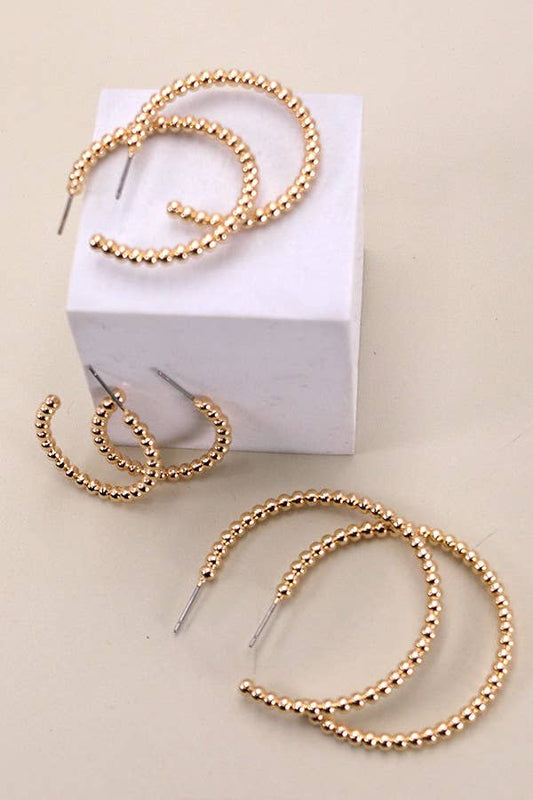 Ball loop earrings