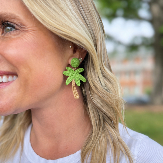 Raffia Palm Tree Earring