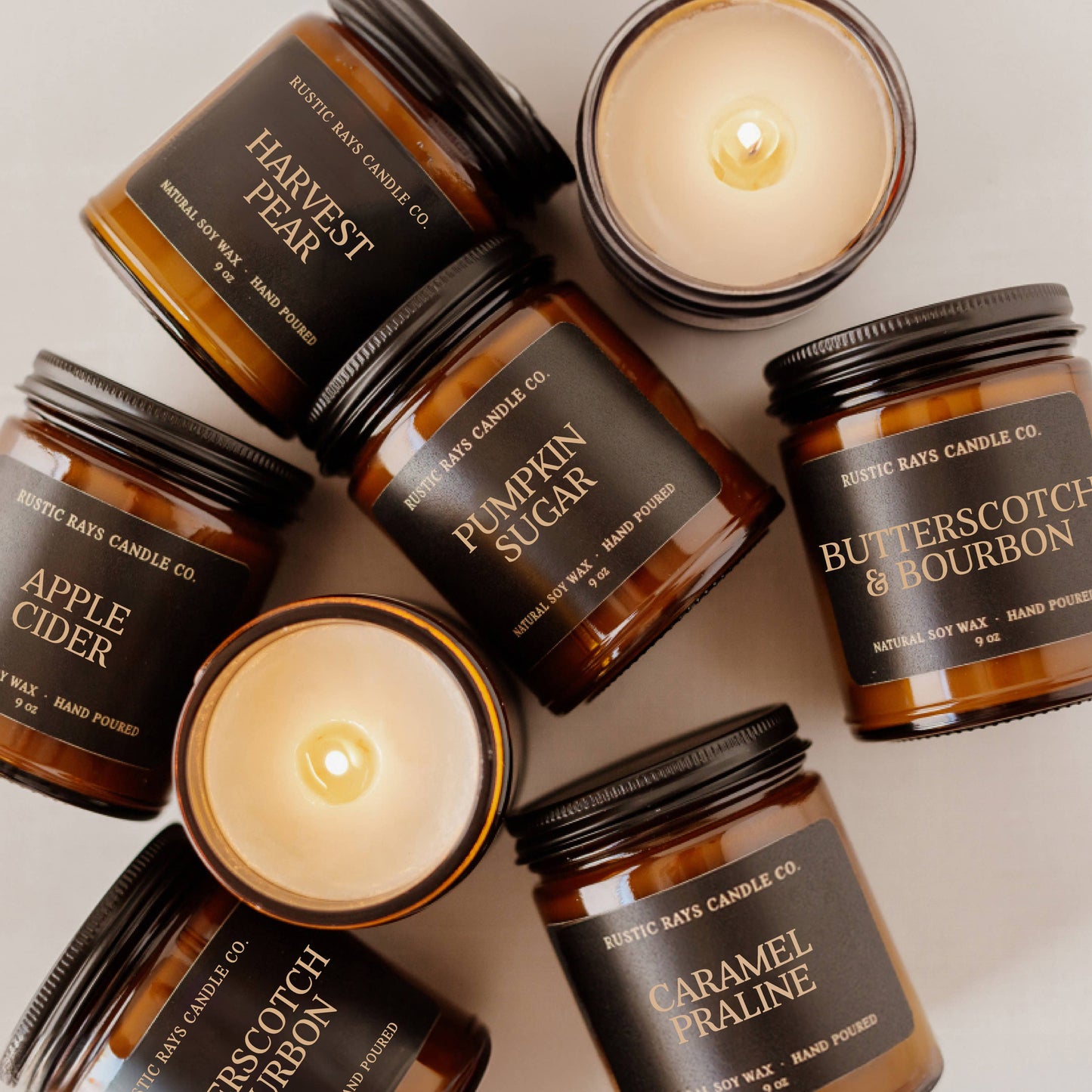 Pumpkin Sugar 9 oz Soy Candle - Fall Home Decor & Gifts