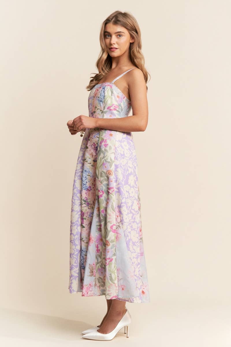 Enchanted Garden Patchwork Midi Dress