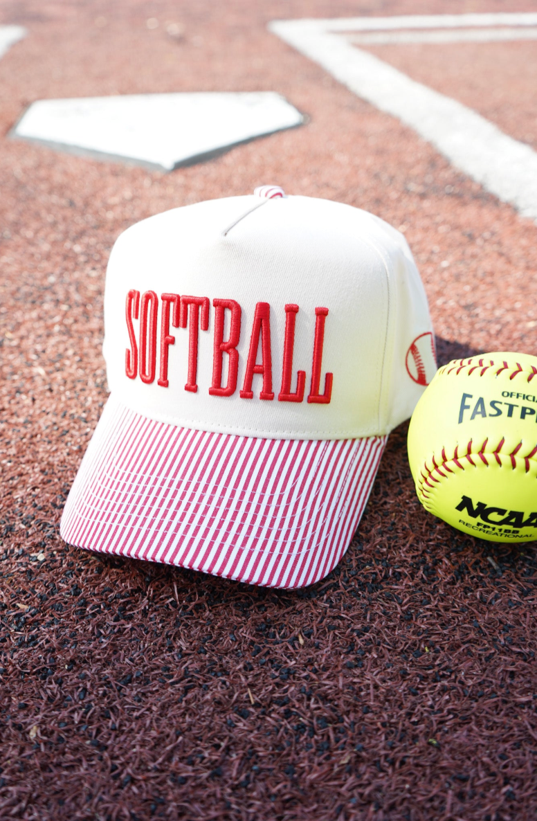 Softball - Striped Trucker Hat