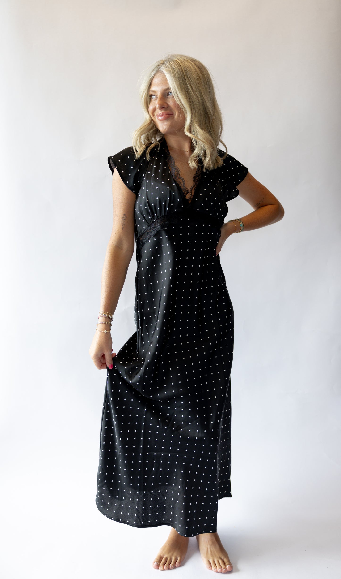Polka Dot Maxi Dress
