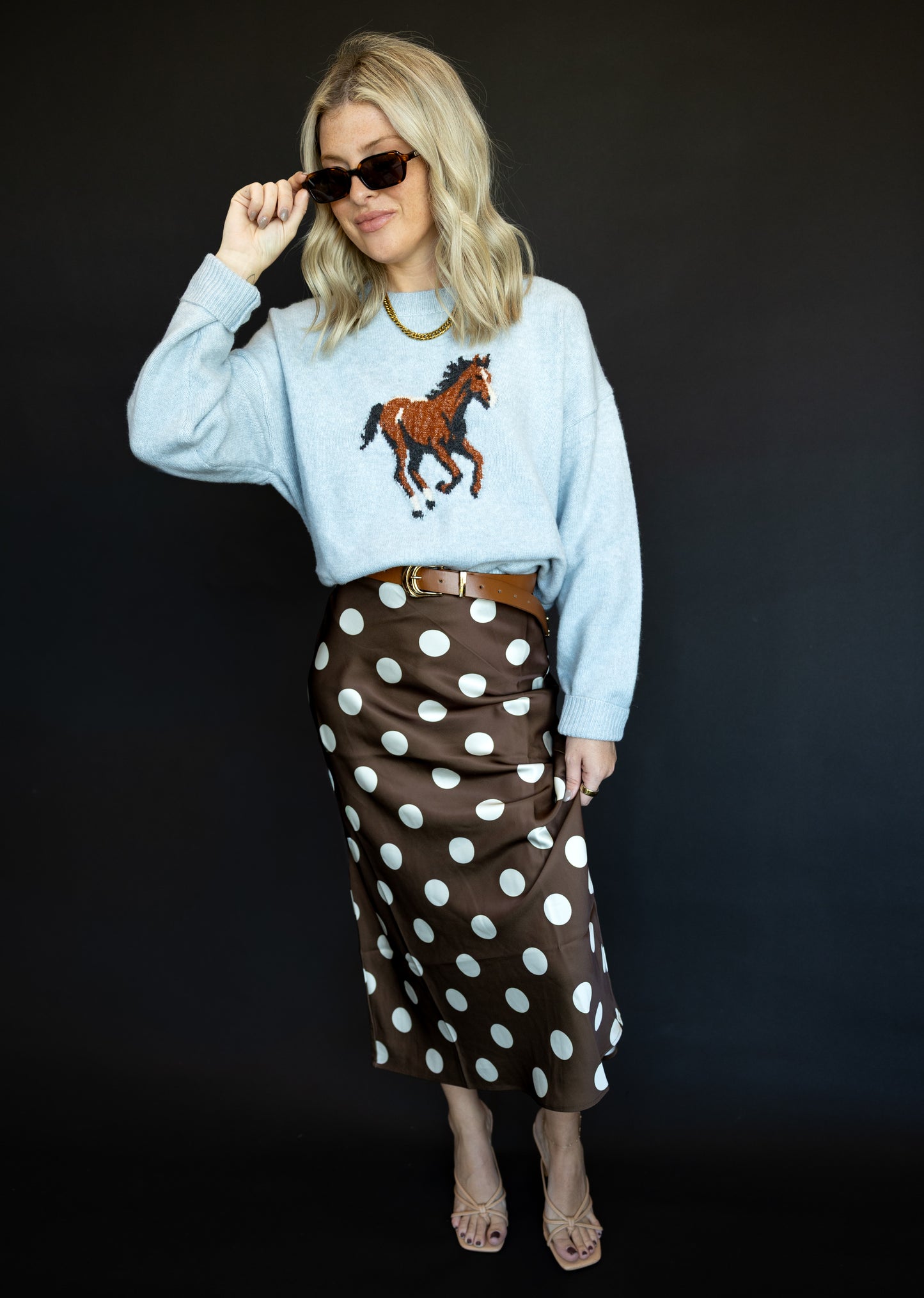 Polka Dot Maxi Skirt