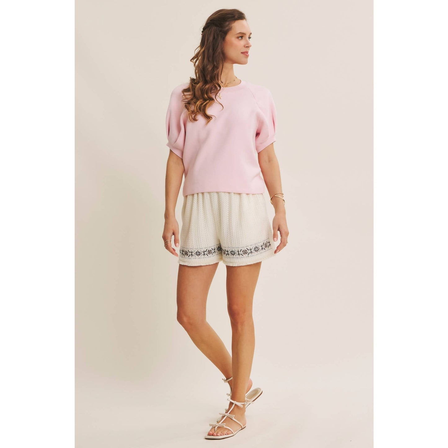 Easy Volume Movement Breathable Cotton Sweater With Puff