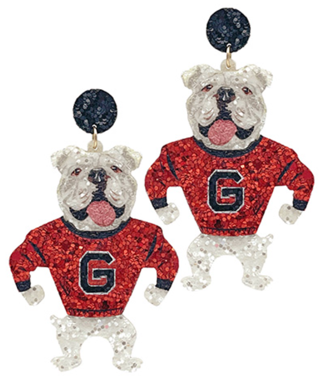 Georgia | Bulldogs Glitter Earrings