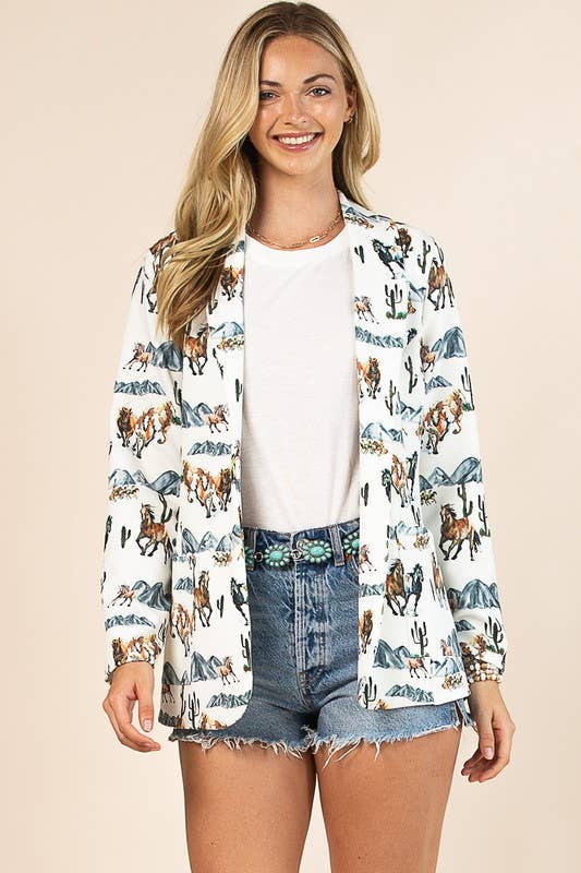 Western wild horse blazer