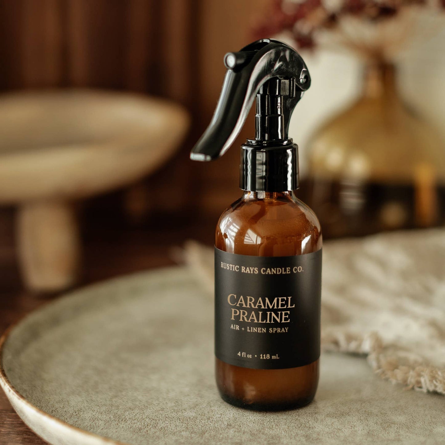 Caramel Praline Fall Room Spray - 4 oz Amber Glass Bottle