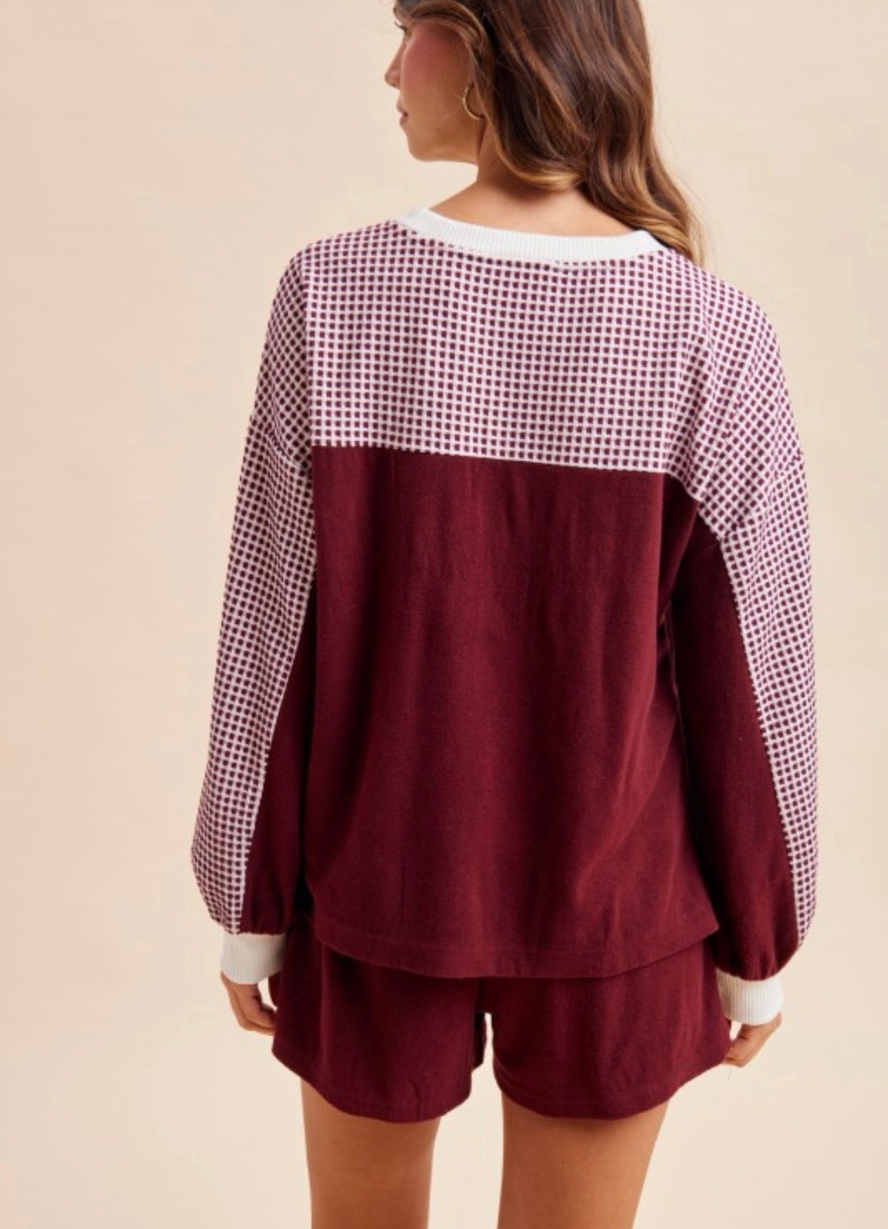 Alabama | Crimson Checkered Fleece Pullover Set
