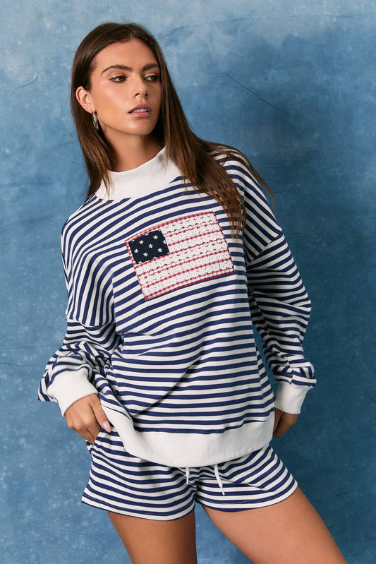 USA Mock Neck Sweatshirt