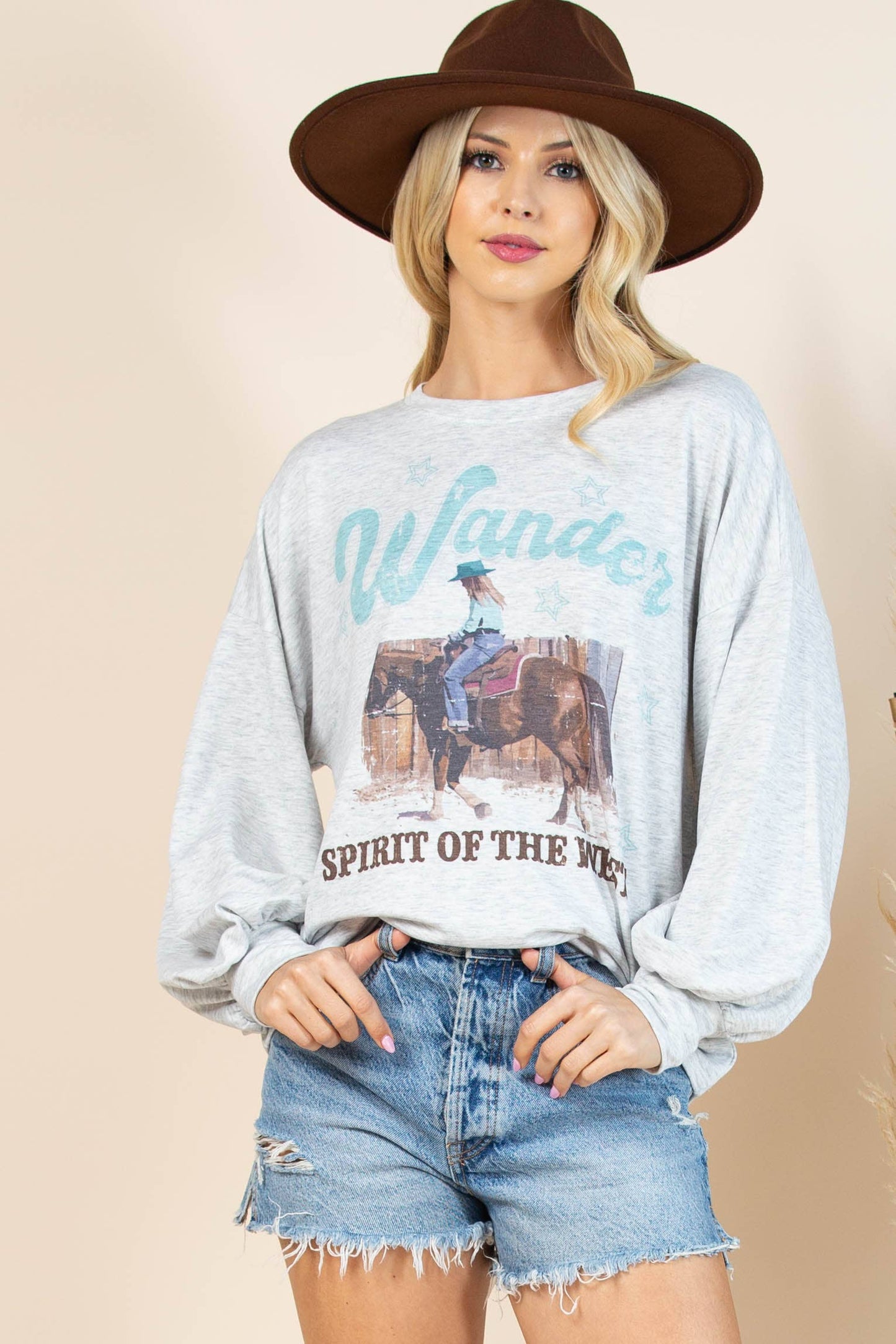 Spirit of the west graphic sweatshirt