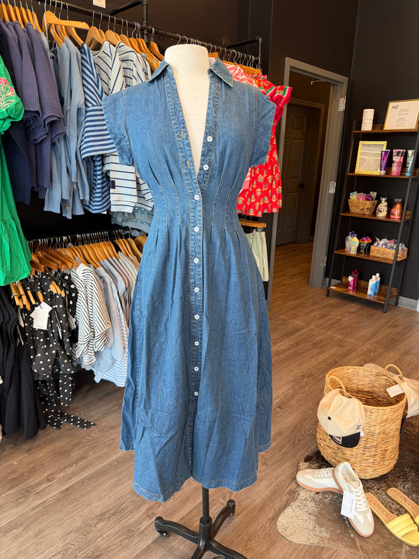 Denim Button Up Dress