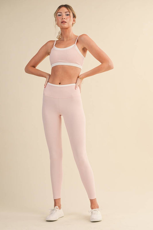 Pink Layered Sports Bra