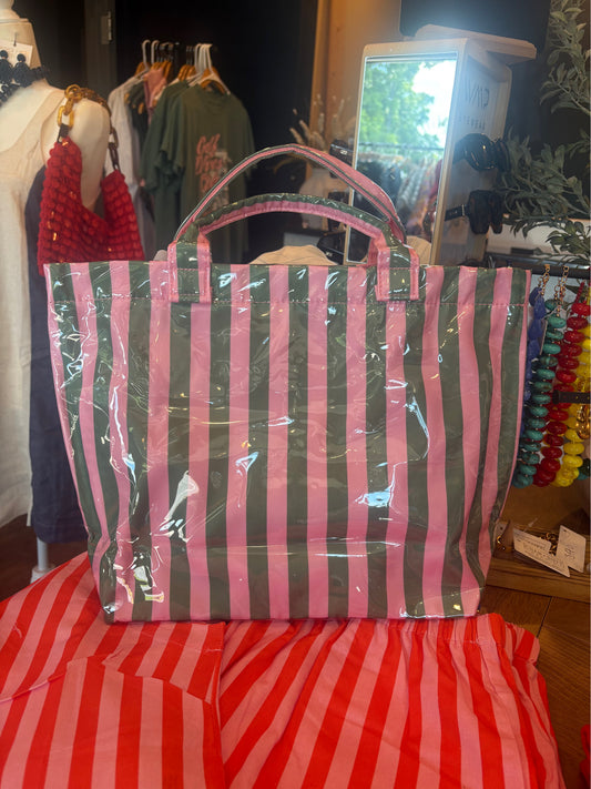 Summer Striped Tote Bag