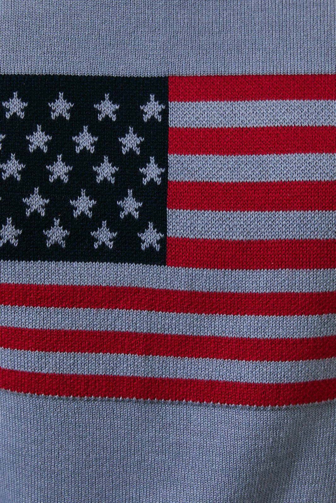 Drop Shoulder Mock Neck "USA Flag" Graphic Sweater