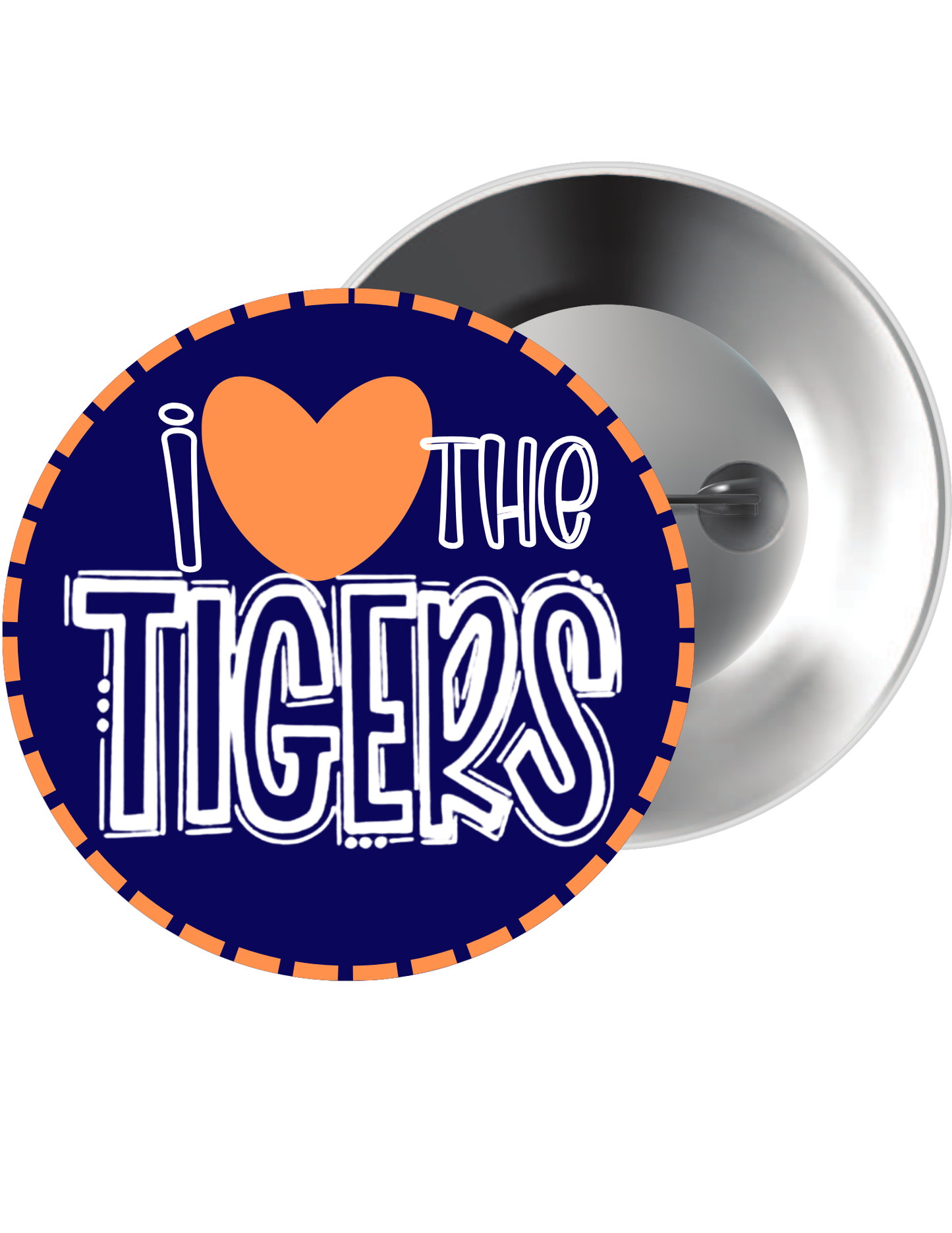Auburn | I Love The Tigers Button Pin