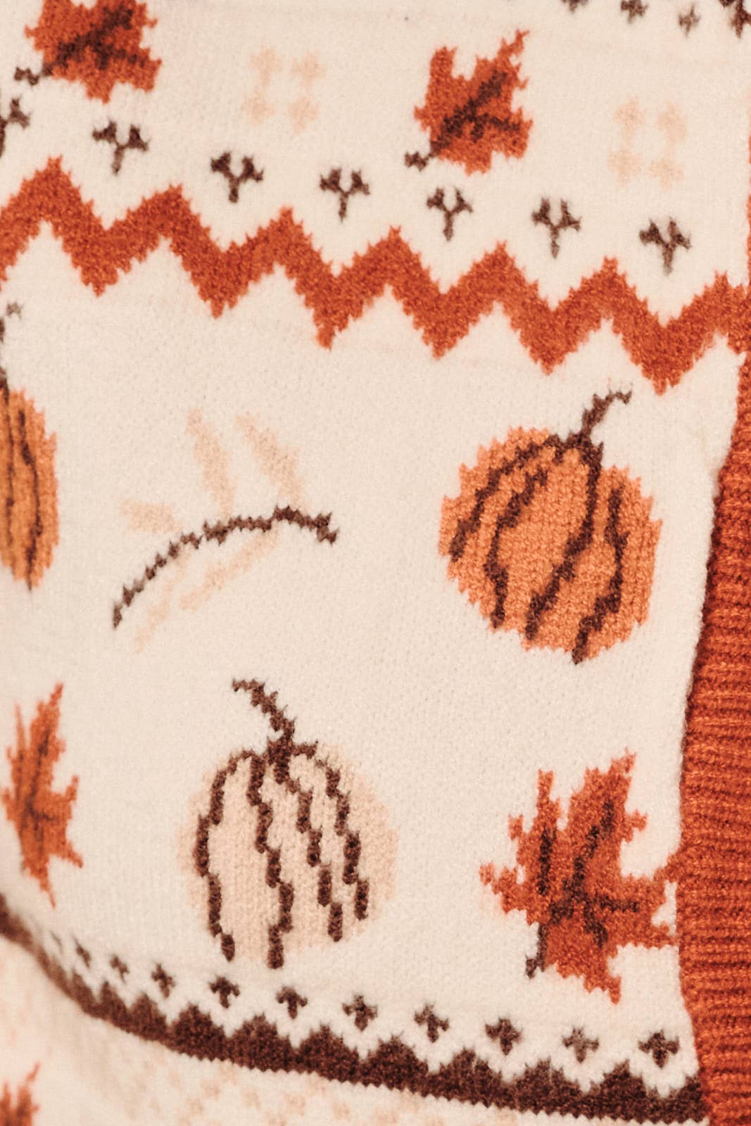 Pumpkin Button Down Cable Sweater Vest