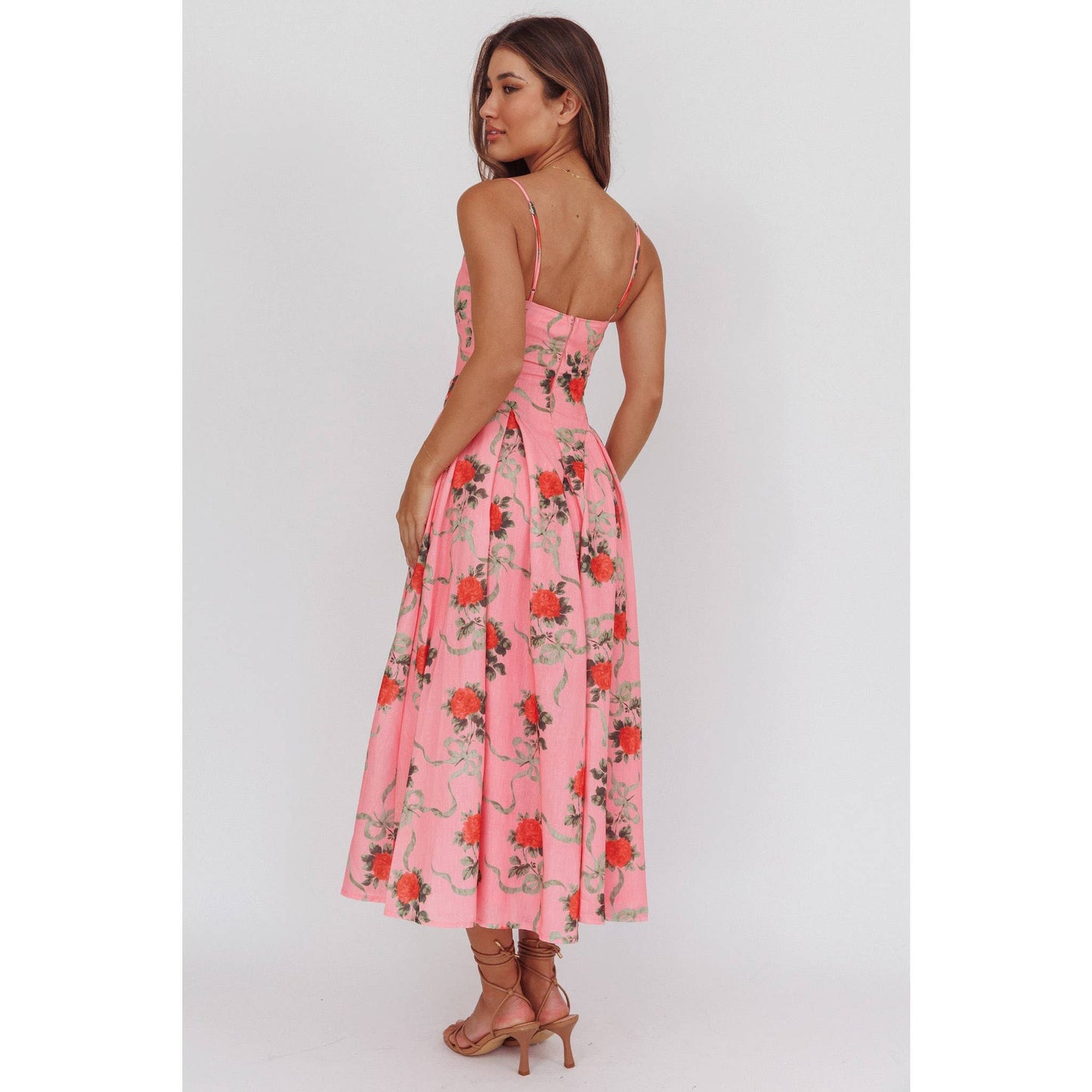 Vibrant Floral MIDI Dress