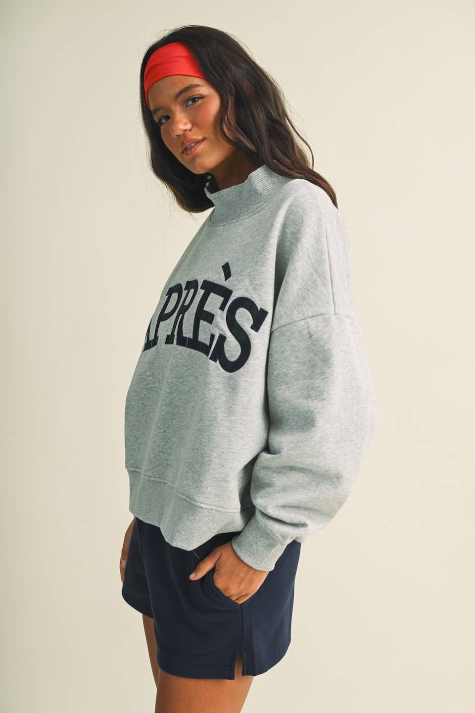 Après Oversized Mock Neck Sweatshirt