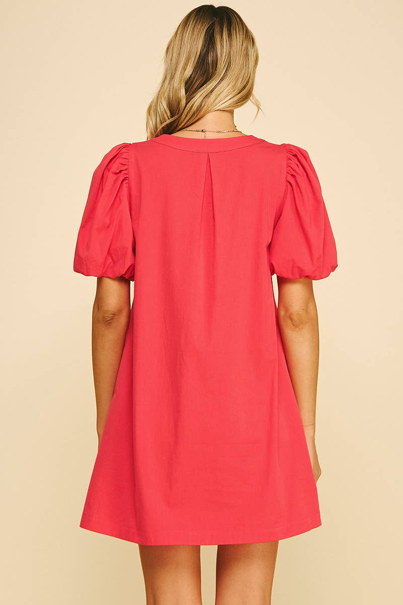 Embroidered Detail Mini Dress