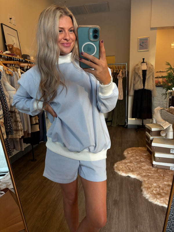 Striped Mockneck Set