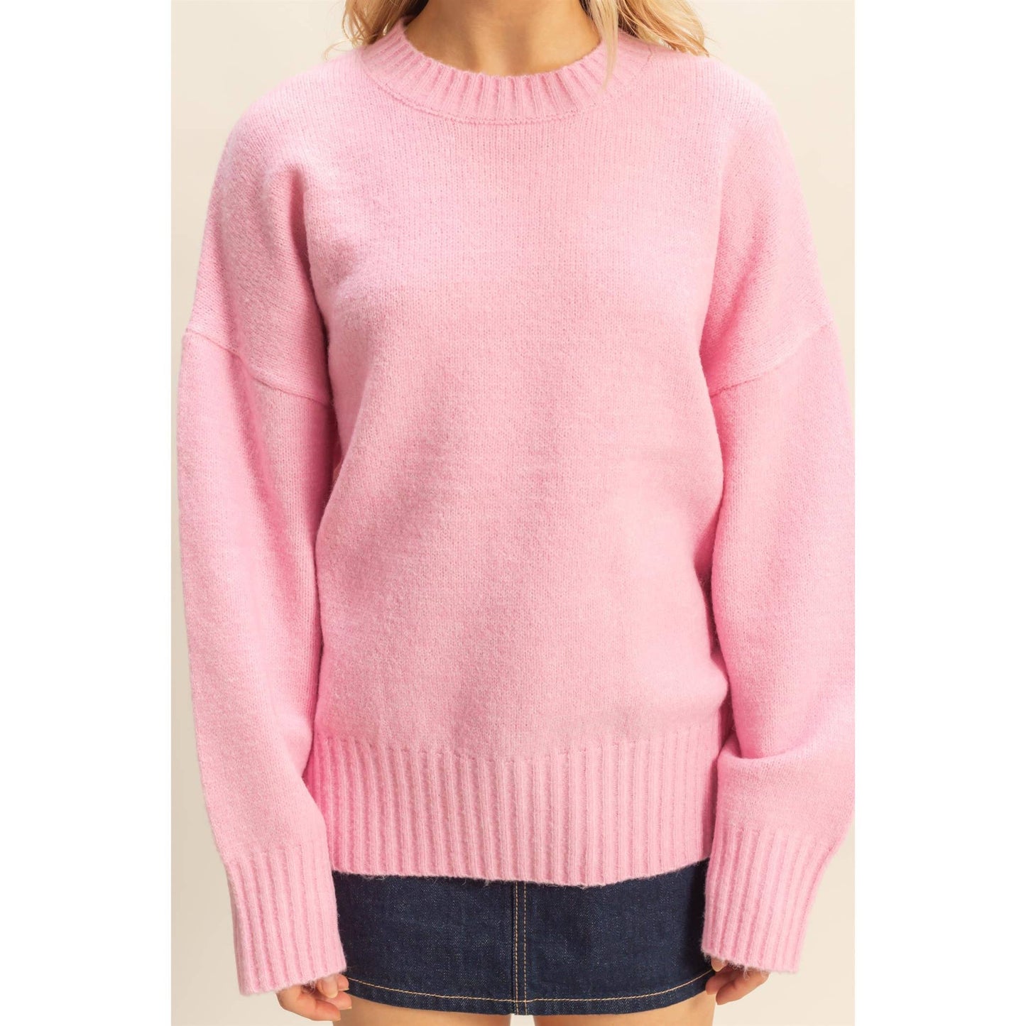oversized drop shoulder sweater