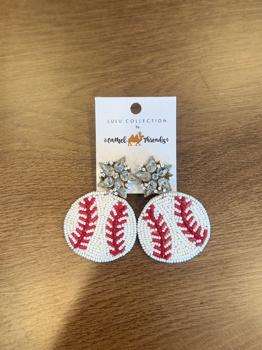 Sport Baseball Earrings