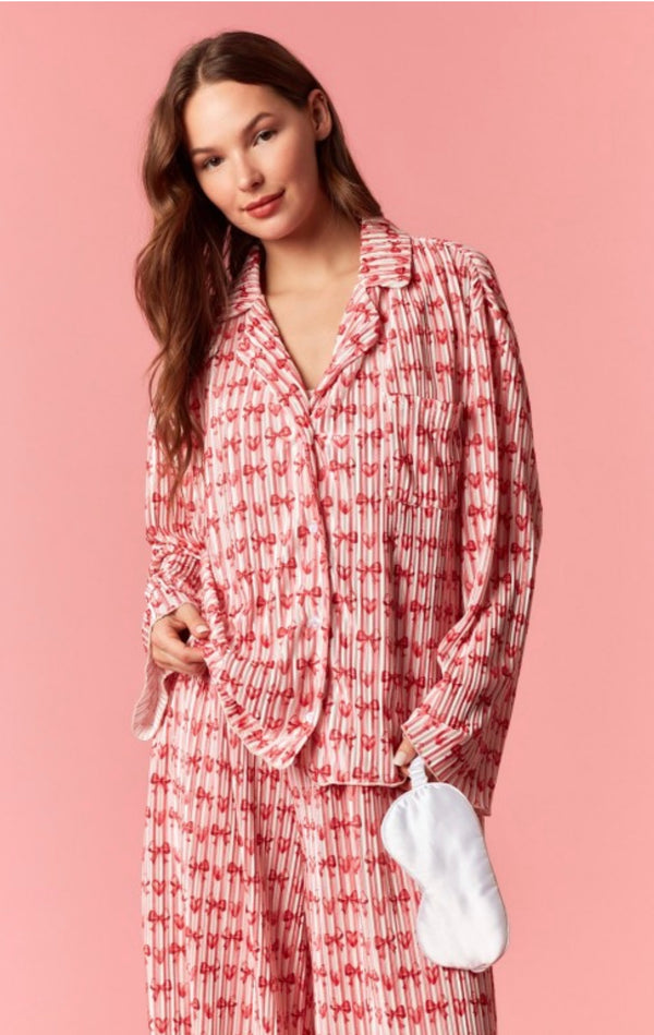 Heart Print Pajama Set