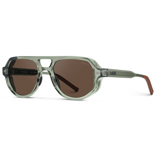 Clay - Double Bridge Aviator Polarized Sunglasses