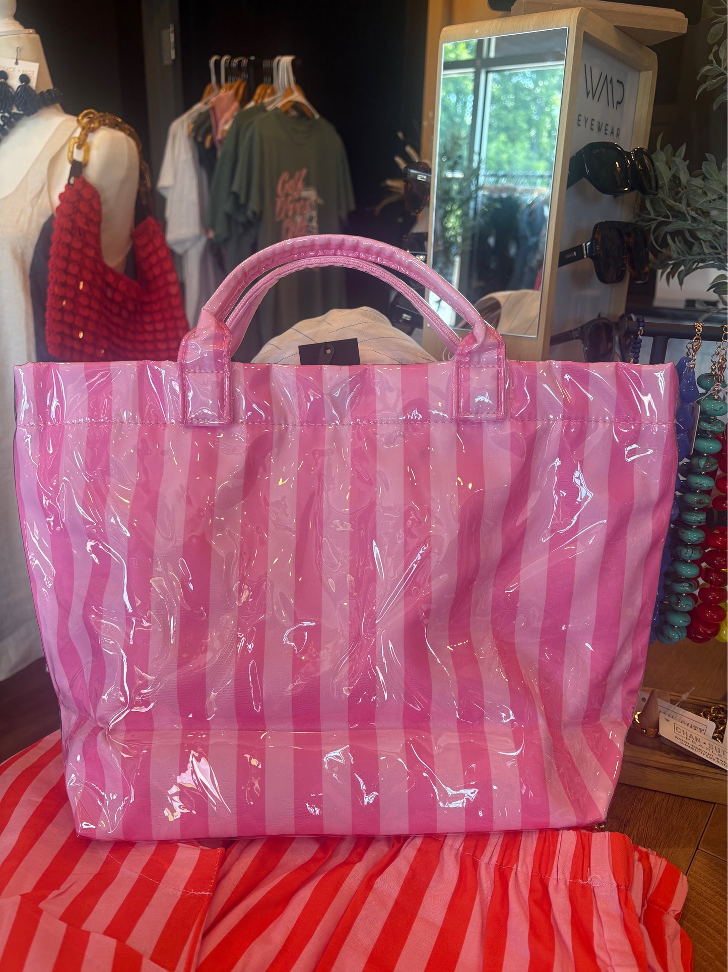 Summer Striped Tote Bag