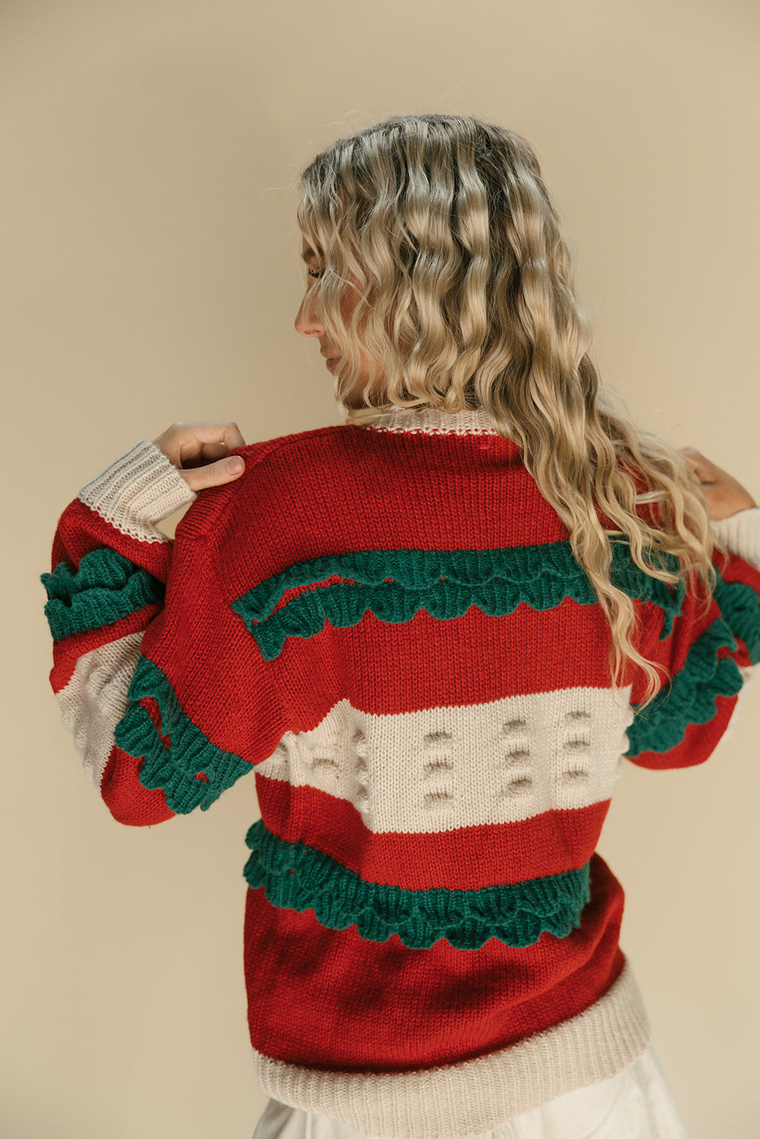 Christmas Ruffled Top
