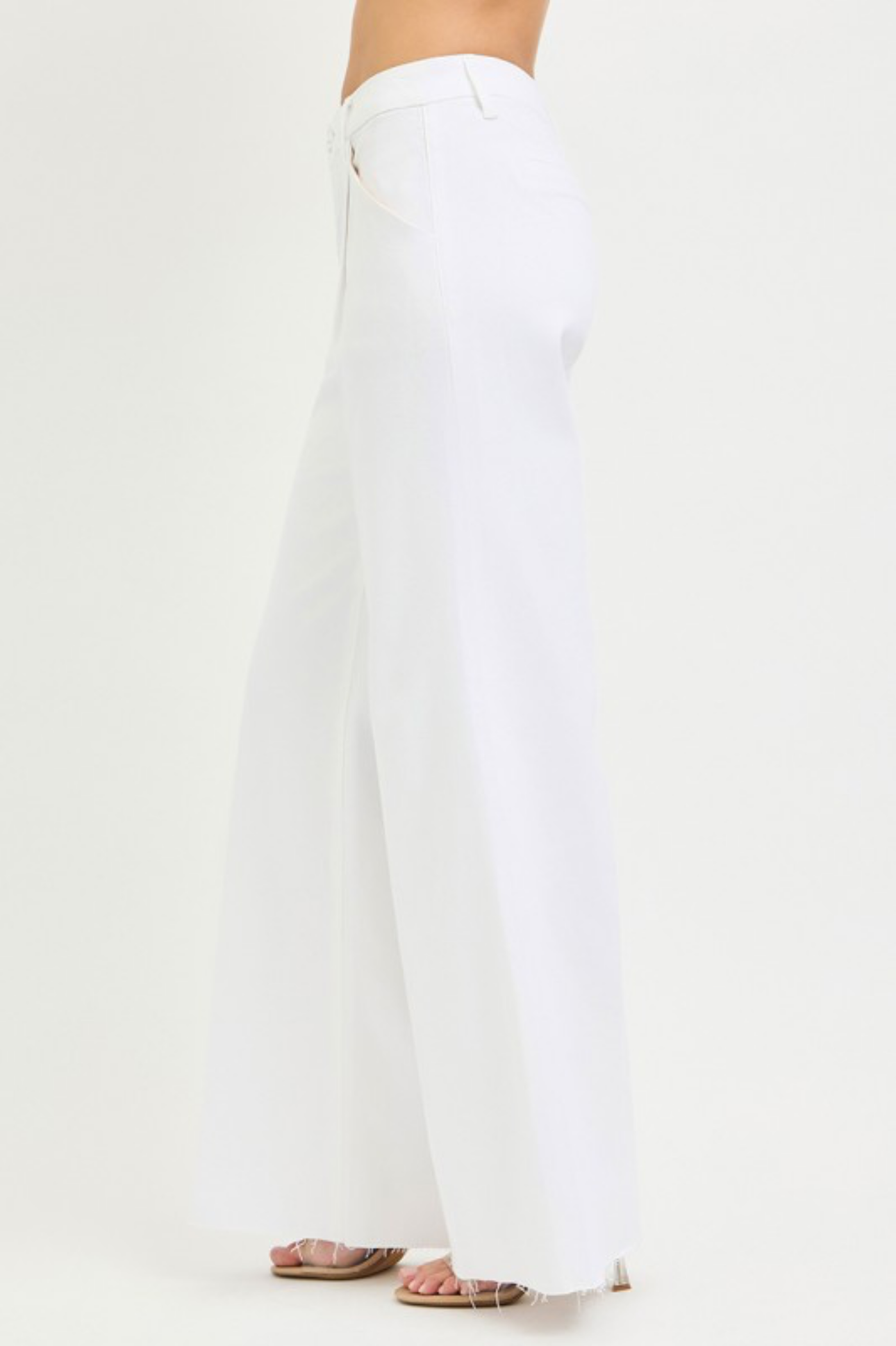 Tummy Control High Rise Wide Leg Pleated Pants