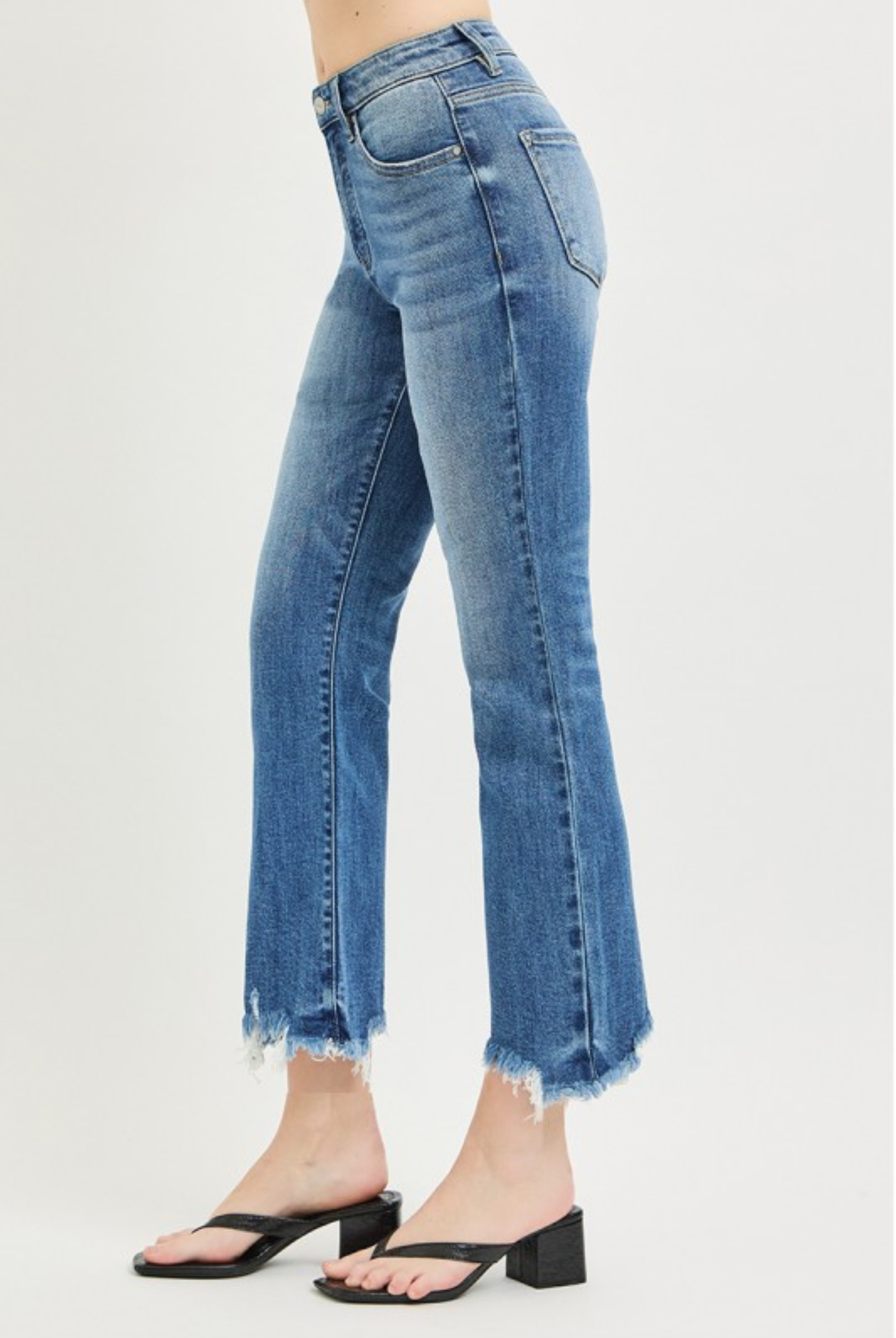 Tummy Control High Rise Cropped Bootcut Jeans