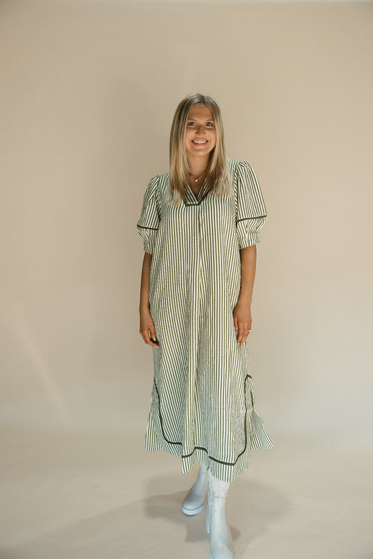Olive Striped Maxi