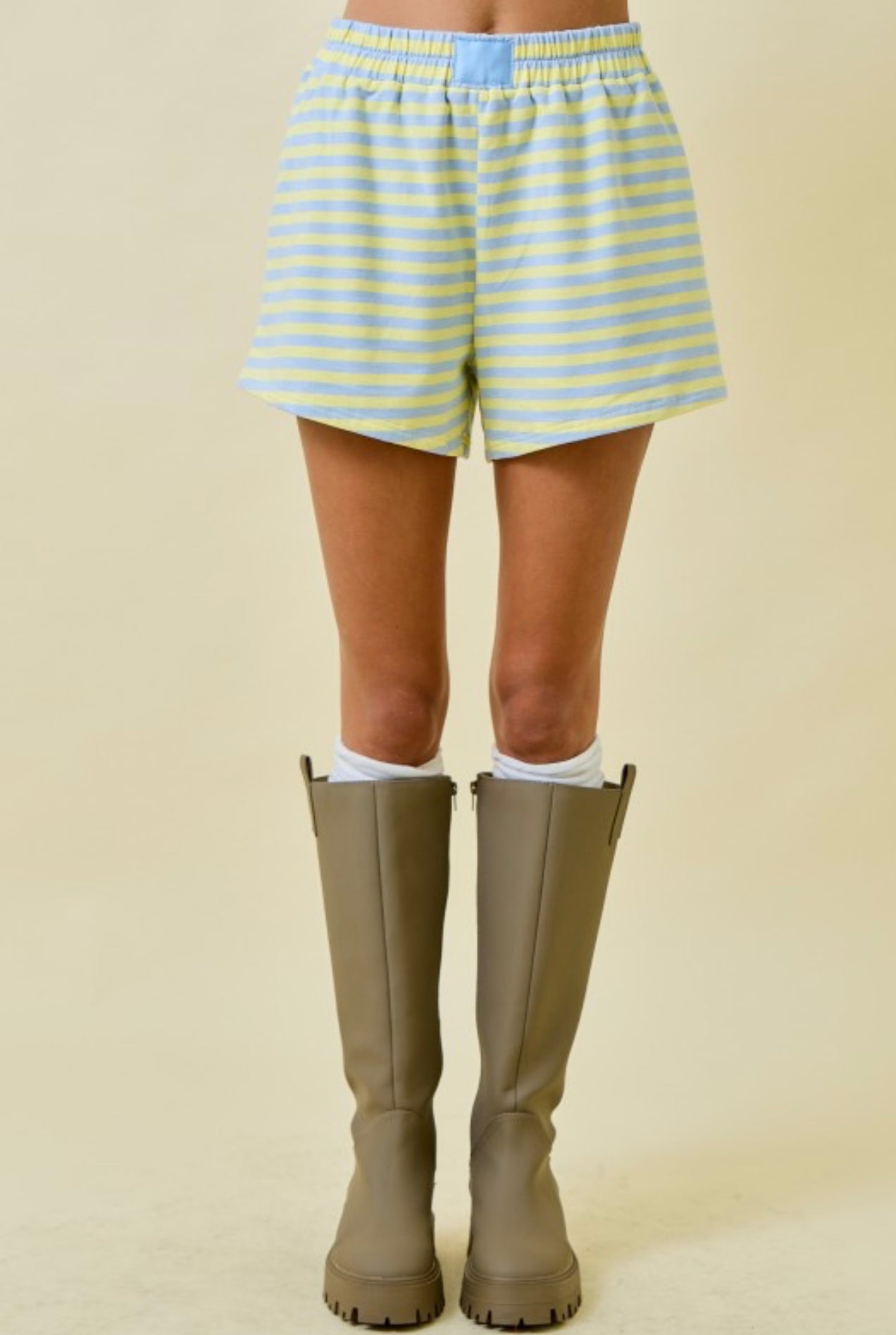 Striped Terry Lounge Sweat Shorts