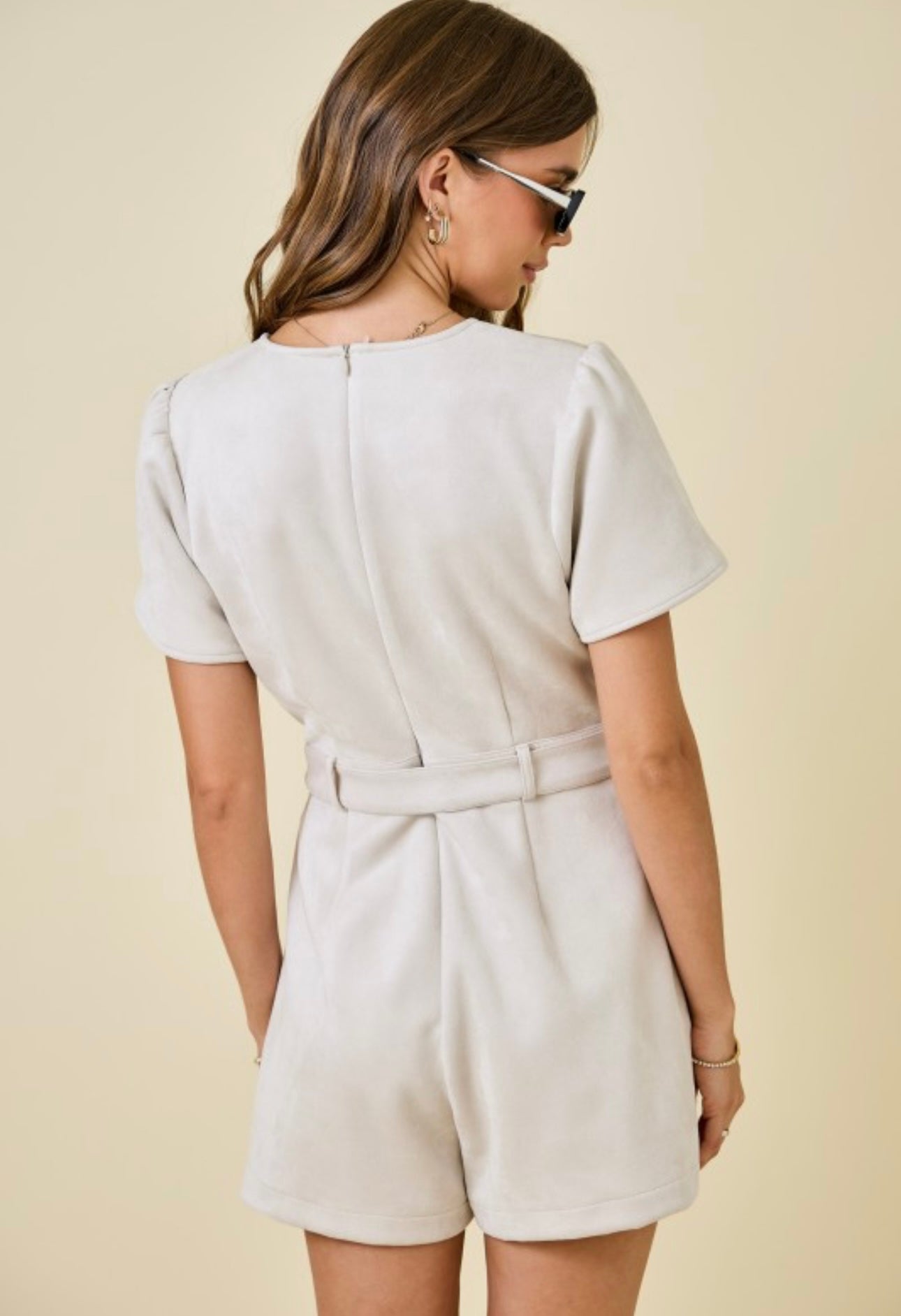 Suede Romper