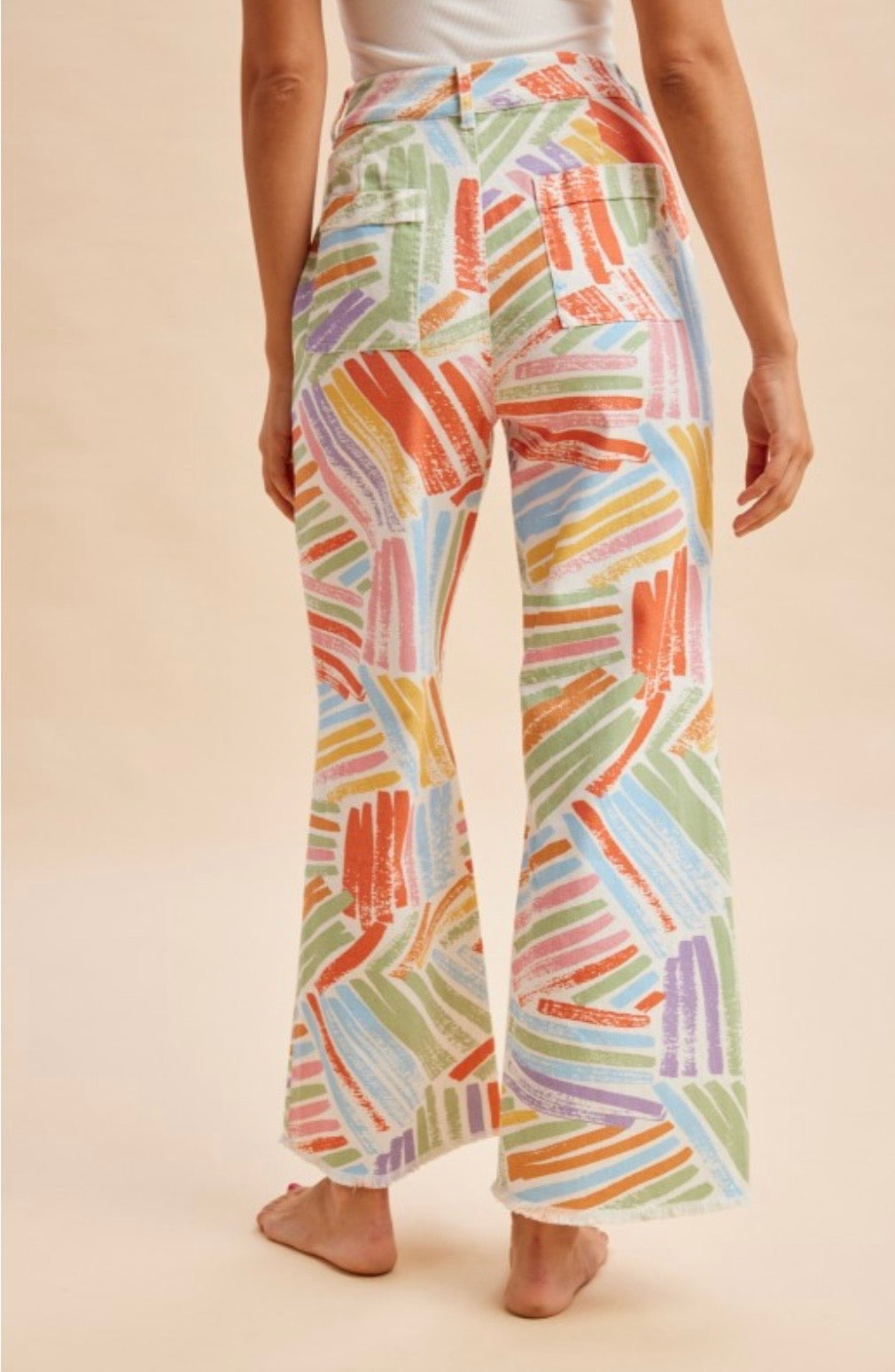 Abstract Wide Leg Pants