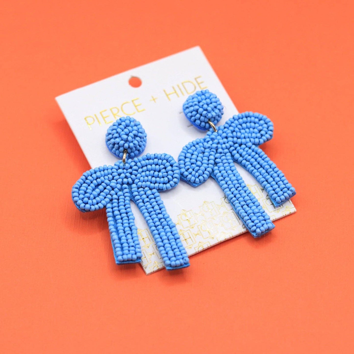 Beaded bow earrings