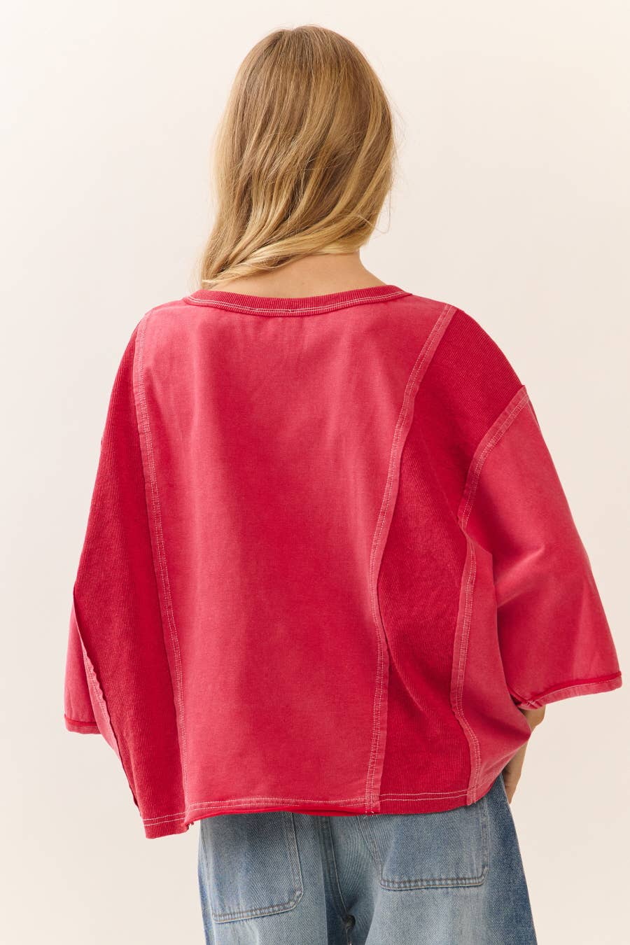 Game Day | Multi- Team Oversized “Touch Down” Short Sleeve Sweatshirt