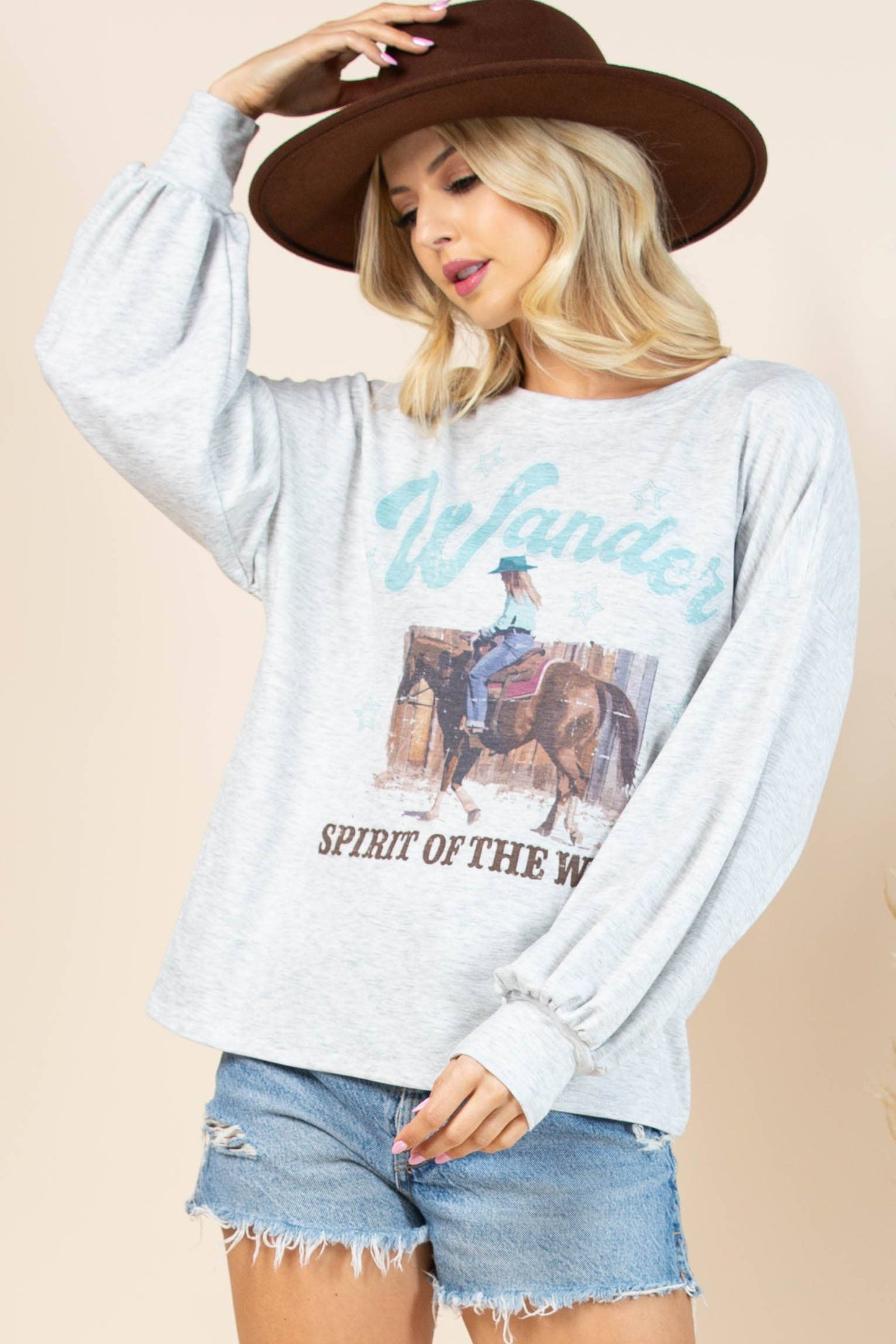 Spirit of the west graphic sweatshirt